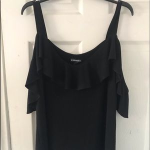 Black Express open shoulder top